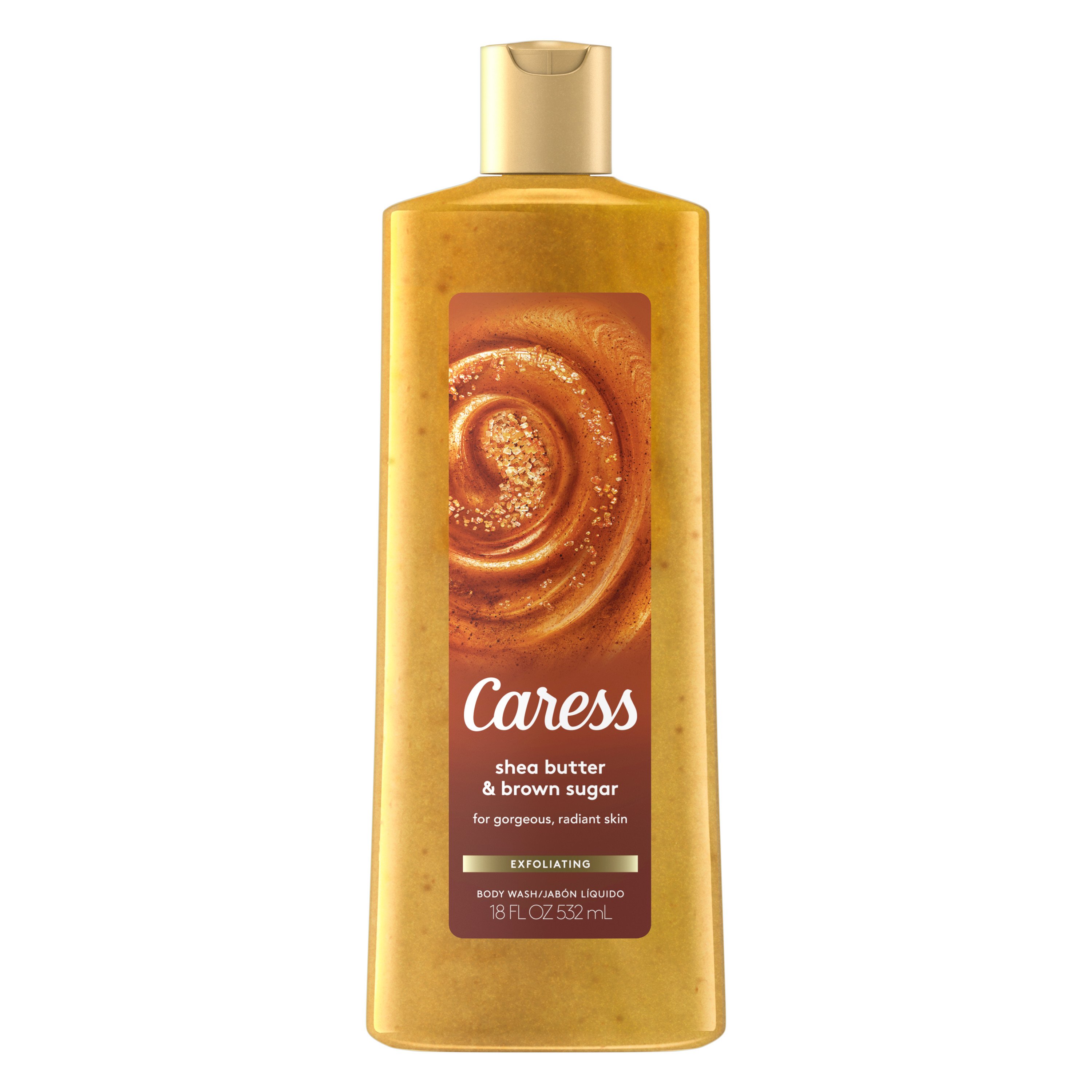 Caress Exfoliating Body Wash Shea Butter & Brown Sugar Shop Body wash at HEB