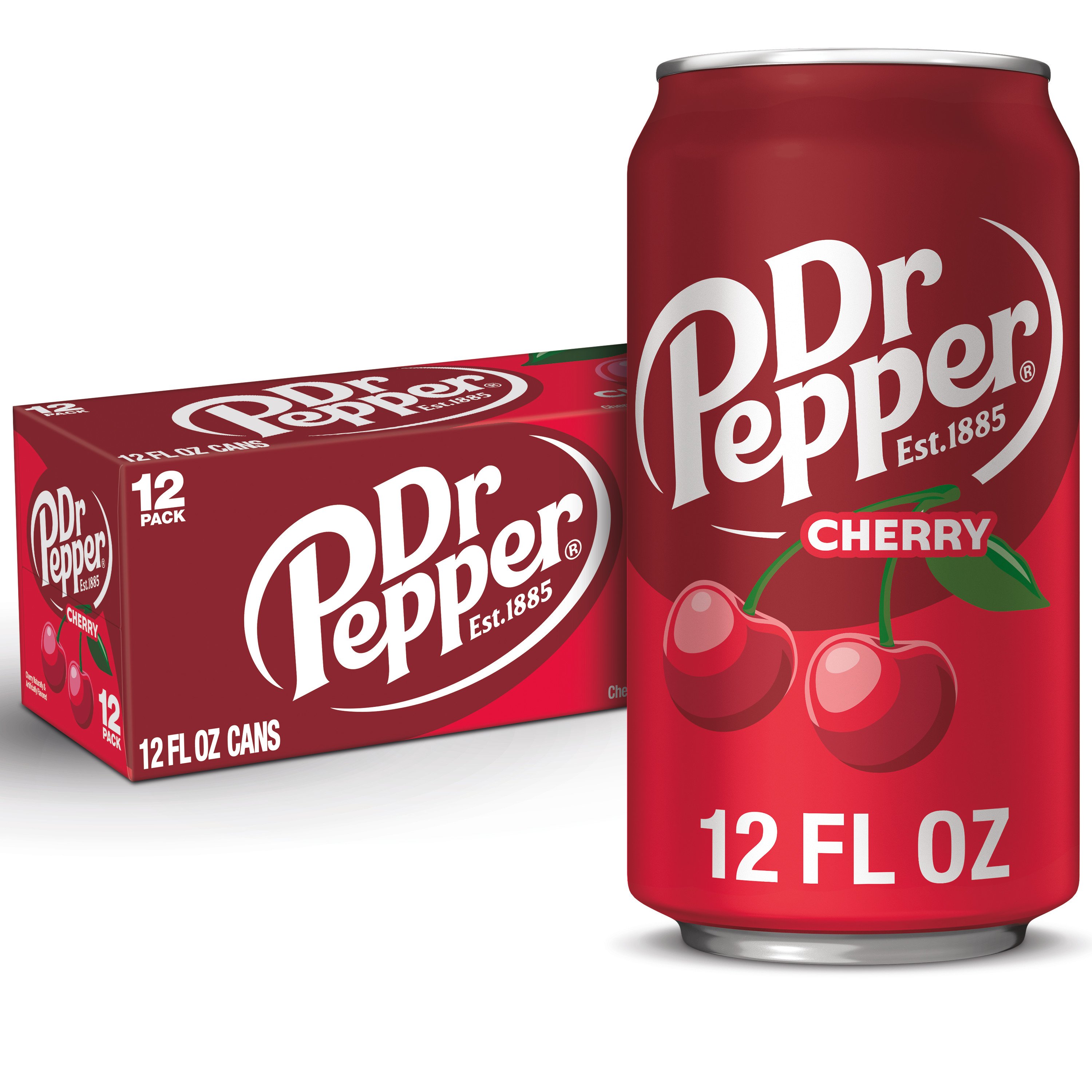 Dr Pepper Soda Pop, 12 fl oz, 24 Pack Cans