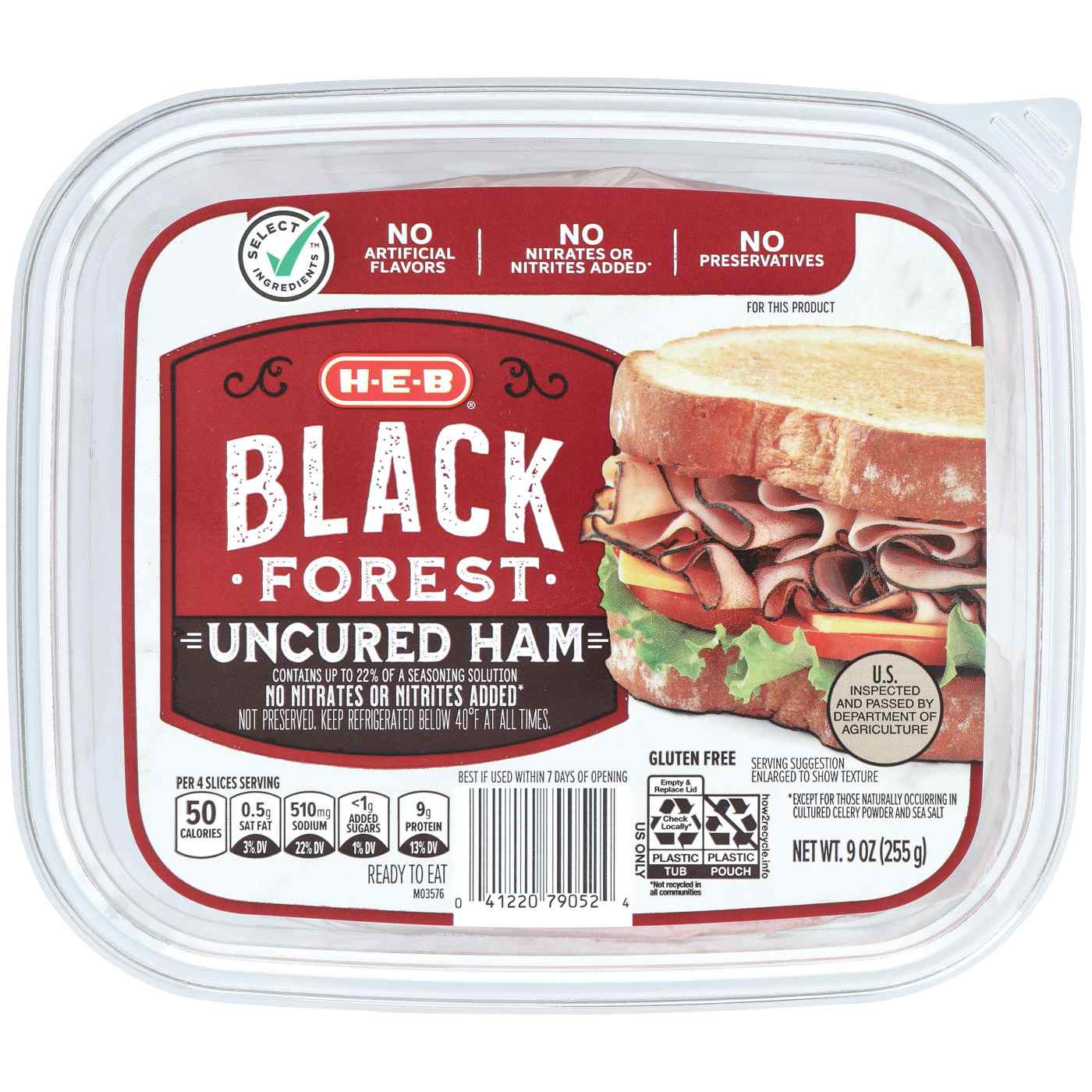 H-E-B Black Forest Ham Lunch Meat; image 1 of 2