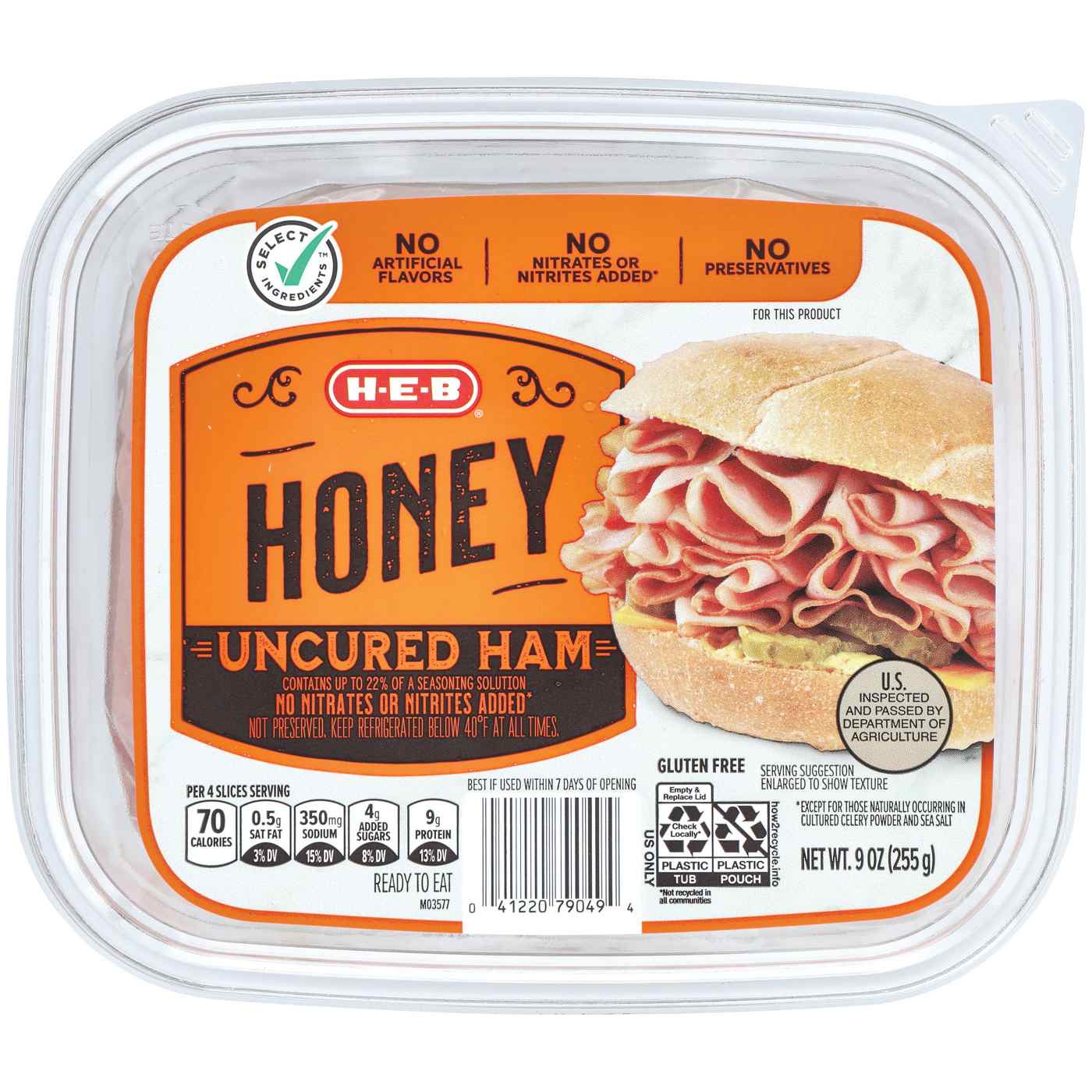 H-E-B Honey Ham Lunch Meat; image 1 of 2