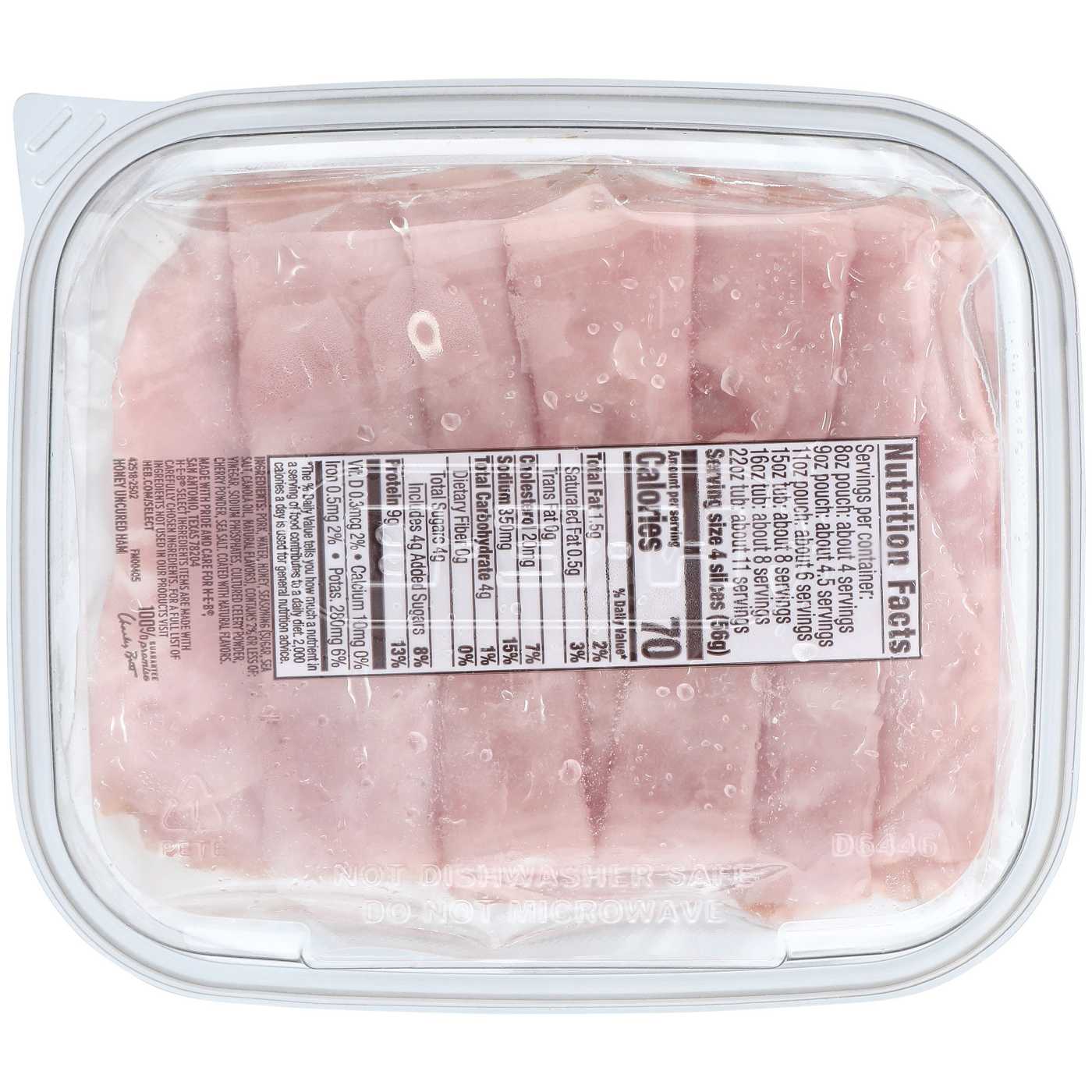 H-E-B Honey Ham Lunch Meat; image 2 of 2