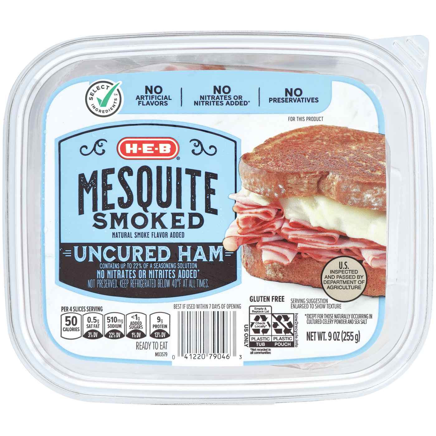 H-E-B Mesquite-Smoked Ham Lunch Meat; image 1 of 2