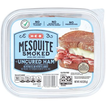 H-E-B Mesquite-Smoked Ham Lunch Meat, 9 oz
