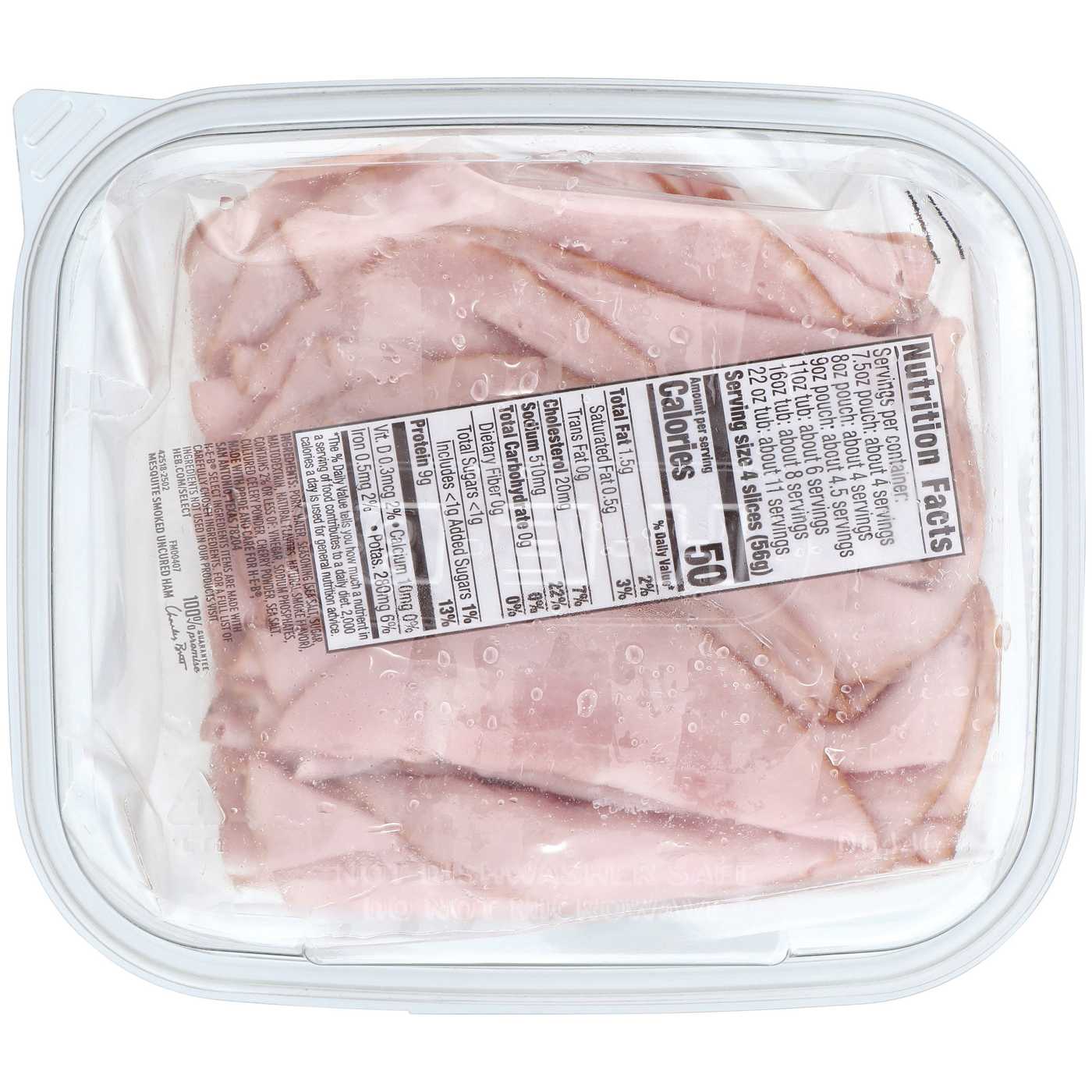 H-E-B Mesquite-Smoked Ham Lunch Meat; image 2 of 2