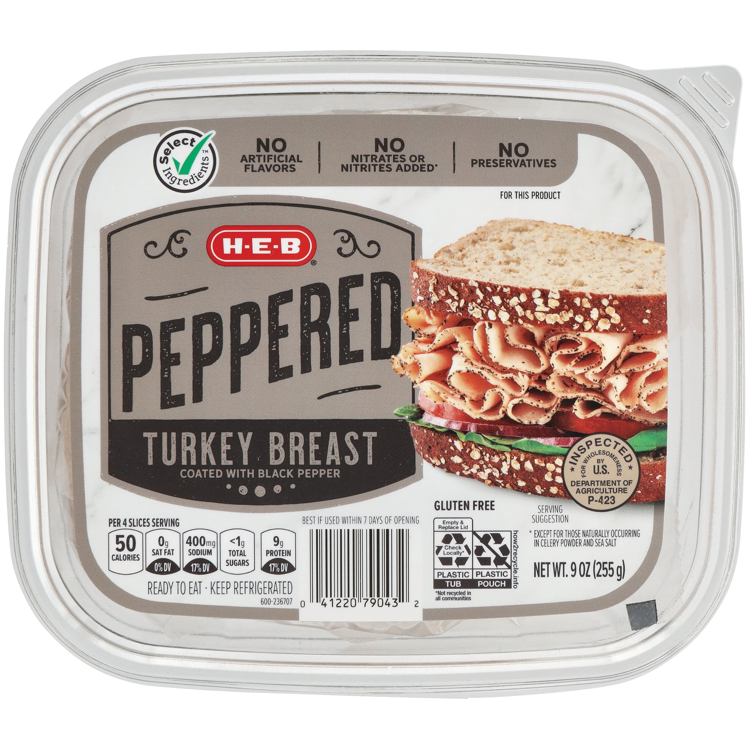 H-E-B Select Ingredients Smoked Peppered Turkey Breast - Shop Meat At H-E-B