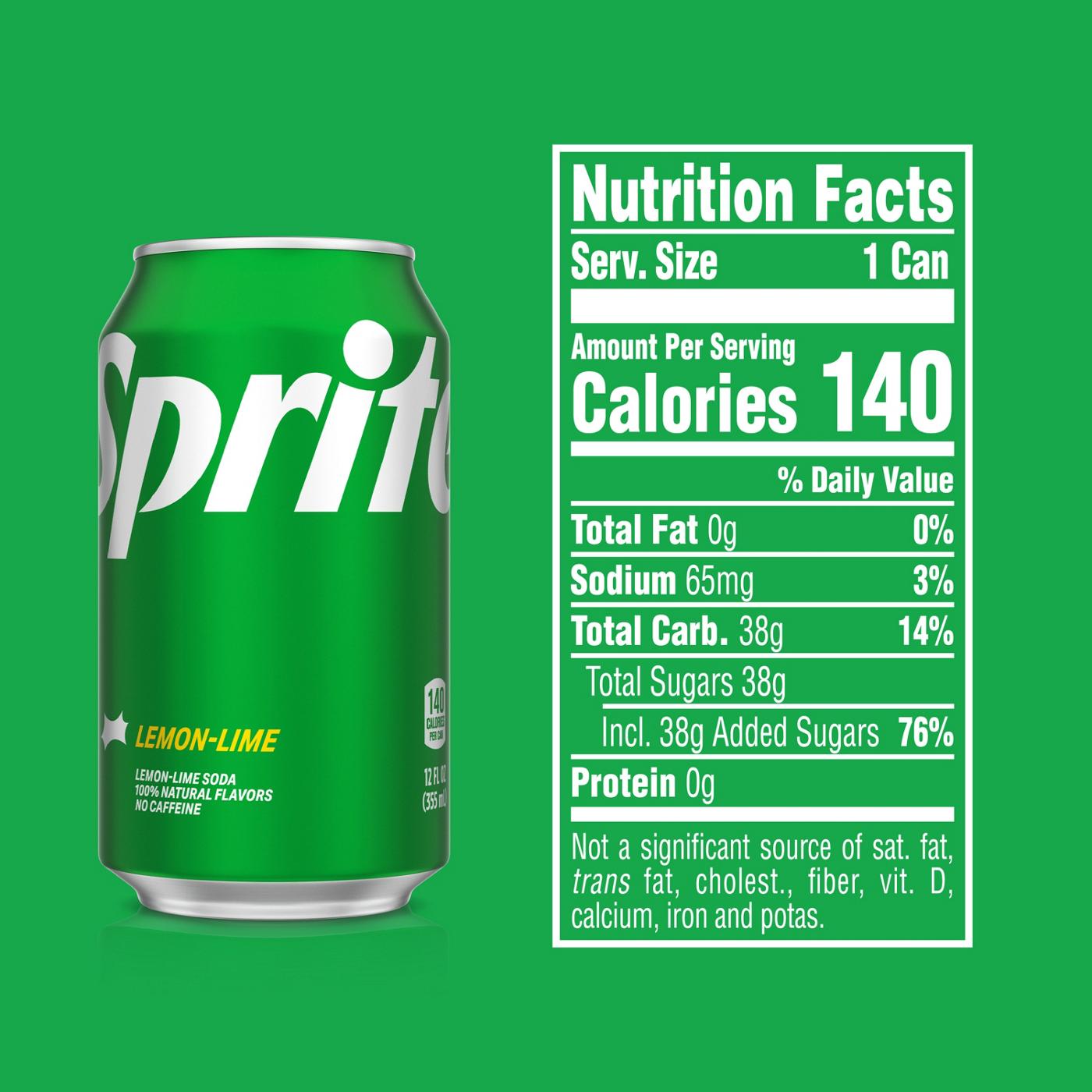 Sprite Lemon-Lime Soda 12 oz Cans; image 4 of 4