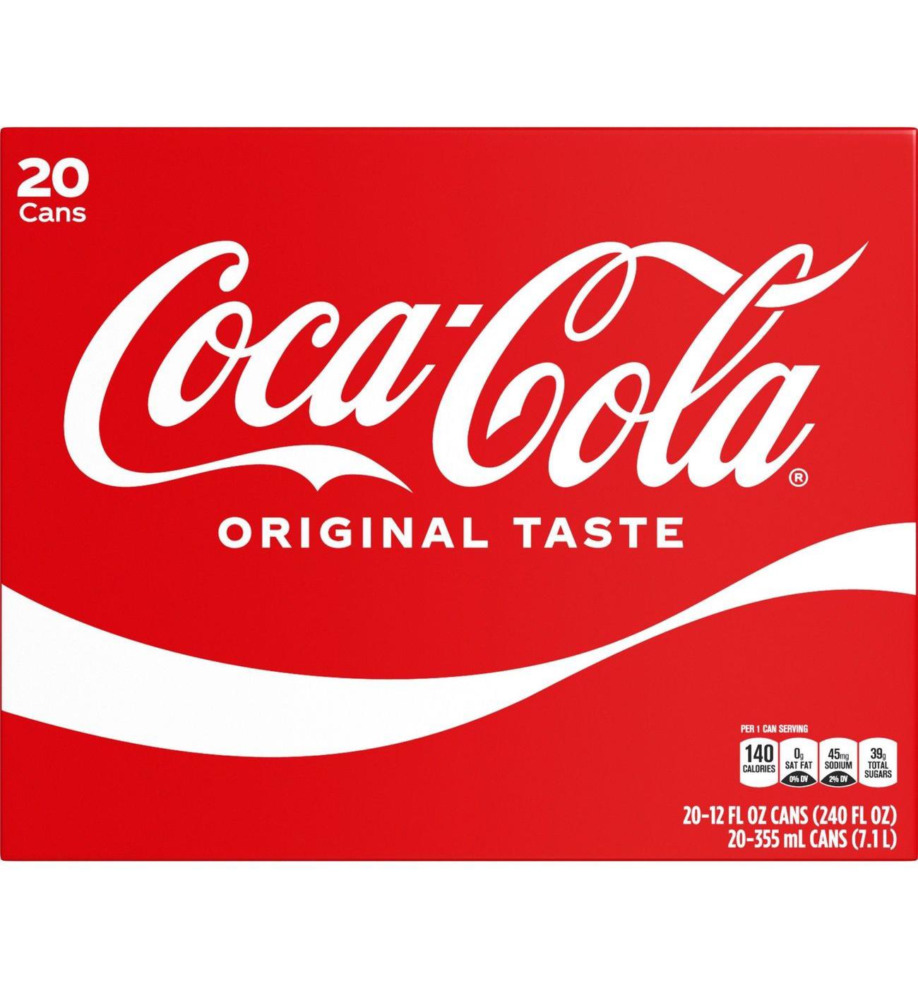 Coca-Cola Classic Coke 12 oz Cans; image 1 of 3