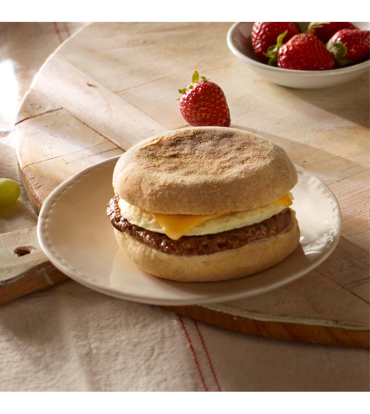 Jimmy Dean Delights Turkey Sausage, Egg White & Cheese English Muffin Breakfast Sandwiches; image 2 of 3