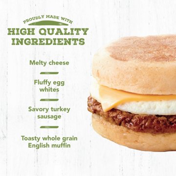 Jimmy Dean Delights Turkey Sausage, Egg White & Cheese English Muffin Breakfast Sandwiches