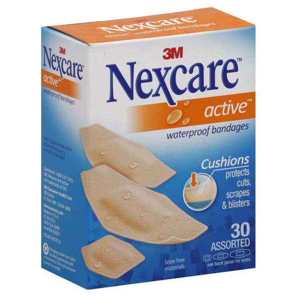 Nexcare Active Waterproof Latex Free Assorted Bandages Shop Bandages