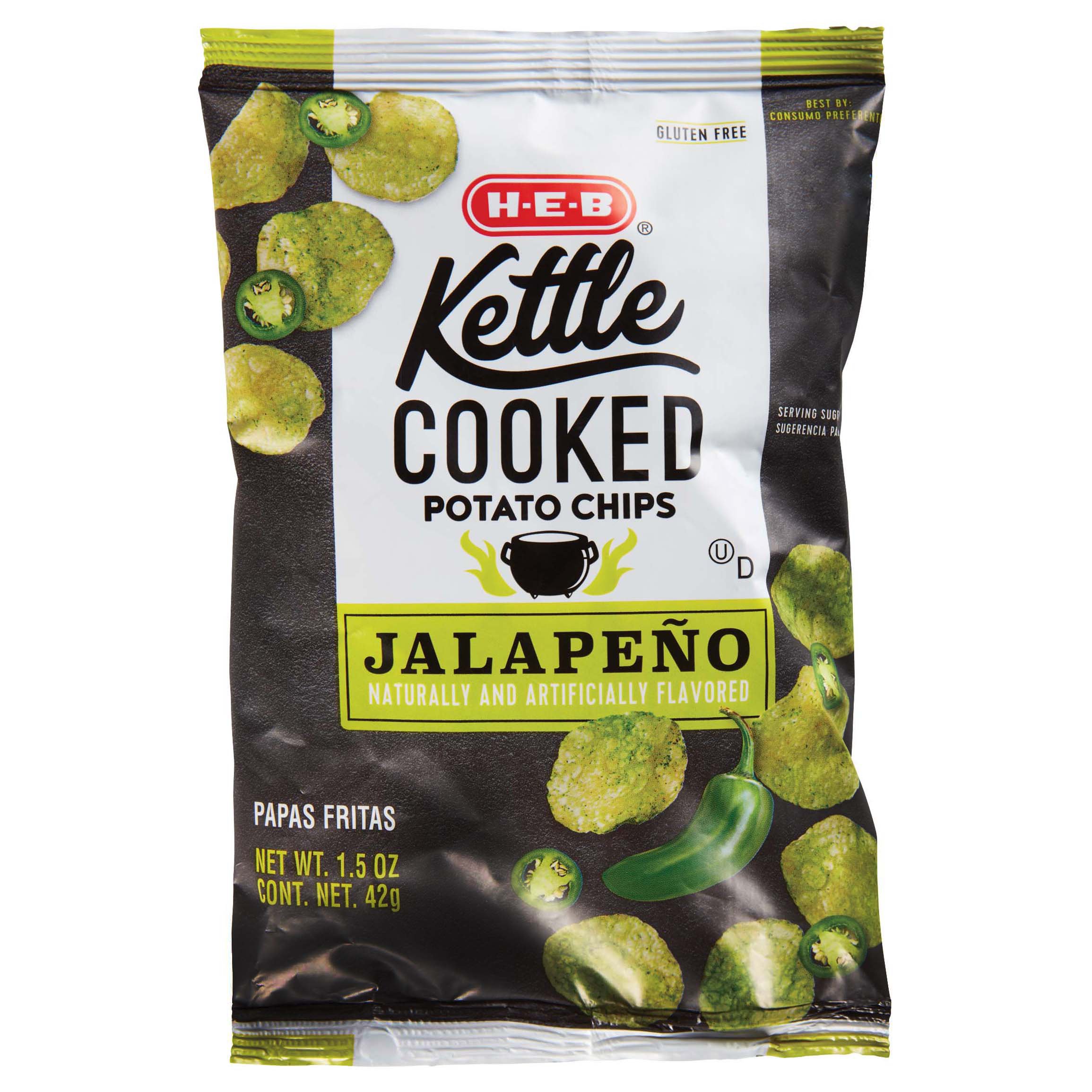 HEB Kettle Cooked Jalapeno Potato Chips Shop Chips at HEB