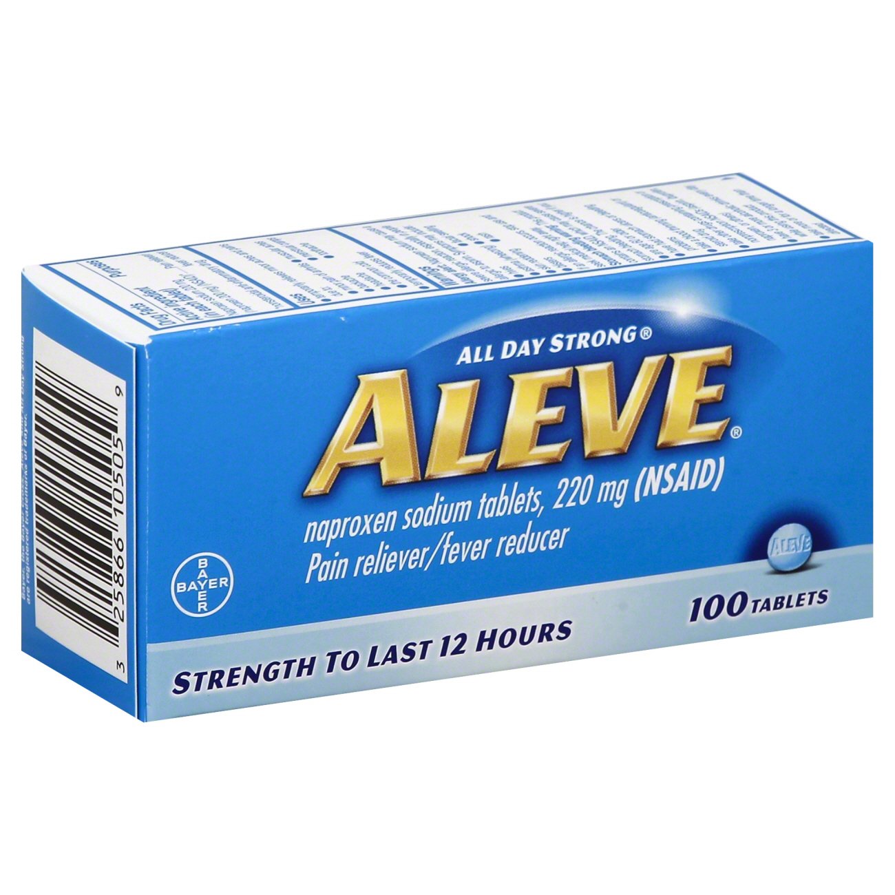 Aleve Pain reliever/fever reducer Naproxen 220 mg Tablets Shop Pain