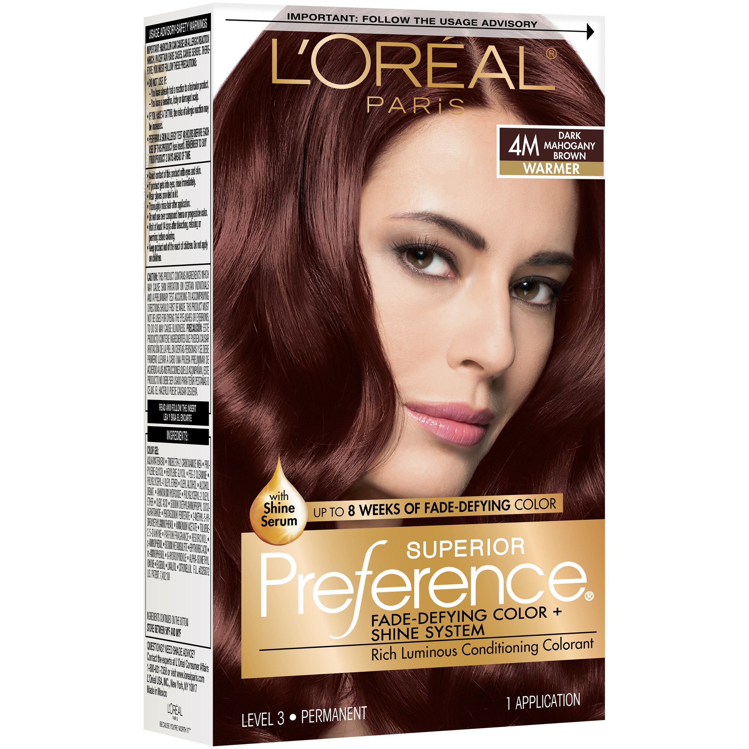 L'Oréal Paris Superior Preference Permanent Hair Color, 4M Dark Mahogany  Brown - Shop Hair Care At H-E-B