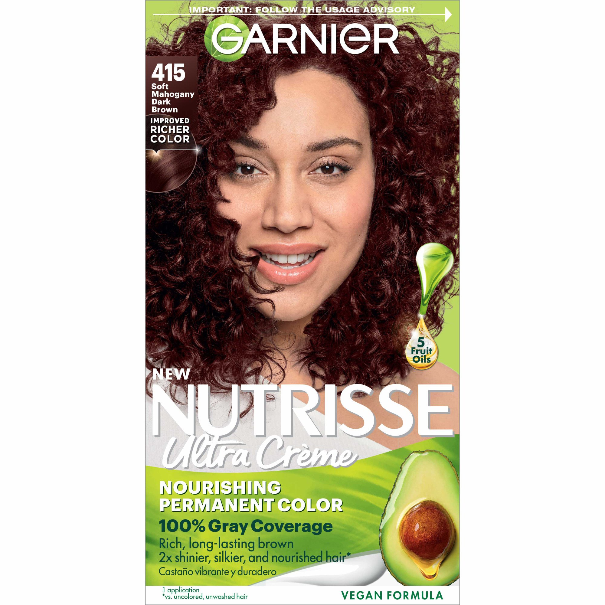 Garnier Nutrisse Nourishing Hair Color Creme 415 Soft Mahogany Drk