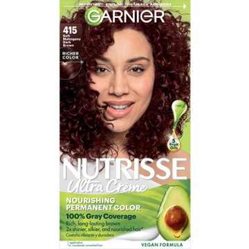 Garnier Nutrisse Nourishing Hair Color Creme - 415 Soft Mahogany Drk Brown (Raspberry Truffle)