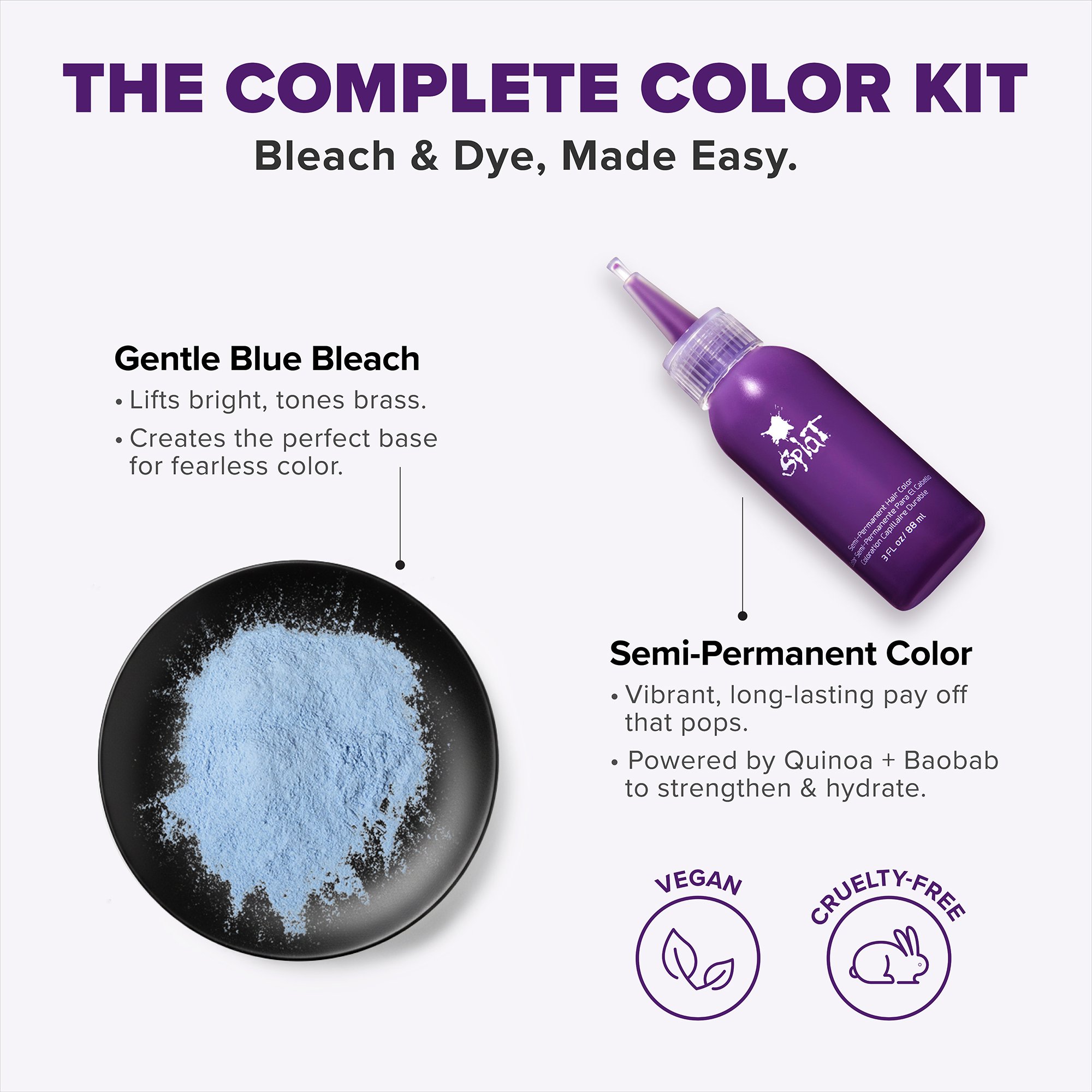 Splat Lusty Lavender Complete Hair Color Kit - Shop Hair color at