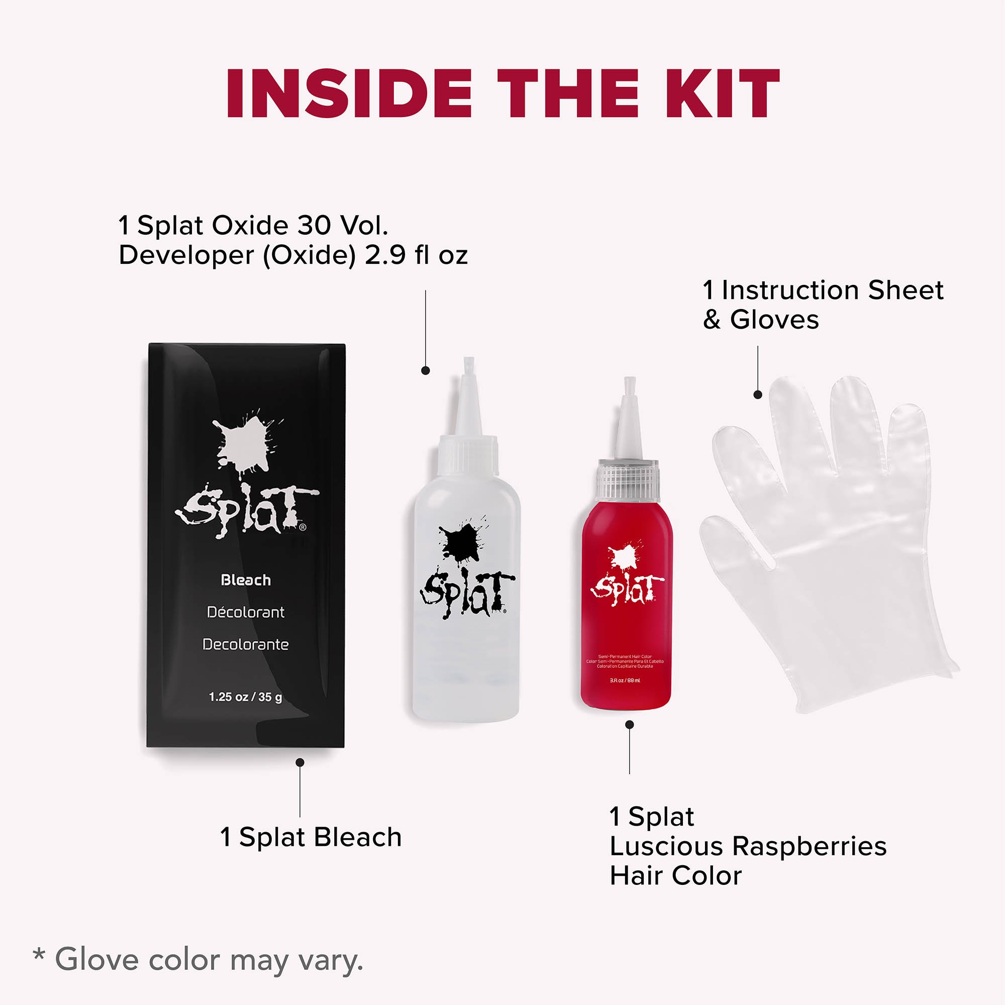 Splat Luscious Raspberries Complete Hair Color Kit - Shop Hair