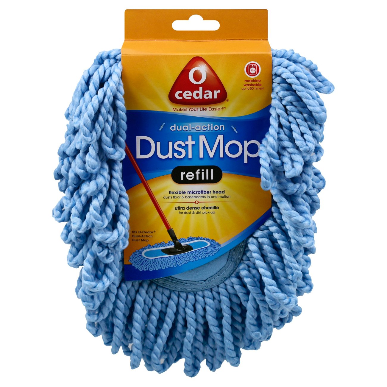 Onderdrukker Dood in de wereld genetisch O-Cedar Dual-Action Dust Mop Refill - Shop Brooms & Dust Mops at H-E-B
