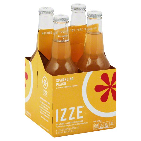 Izze Sparkling Peach Juice Beverage 12 oz Bottles Shop Soda at HEB