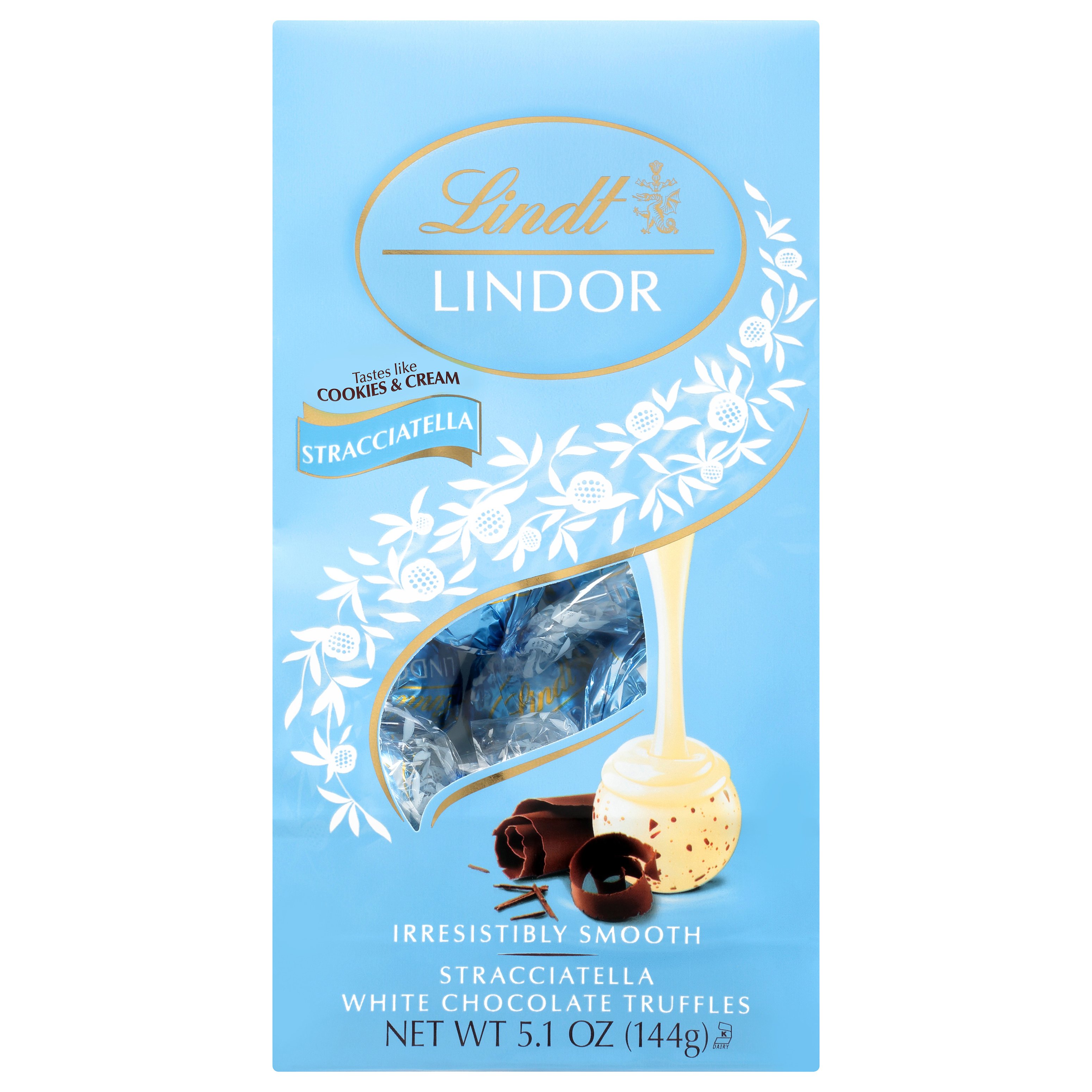 Lindt Lindor Stracciatella White Chocolate Truffles Shop Candy at HEB