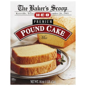 H-E-B The Baker's Scoop Premium Pound Cake Mix, 16 oz