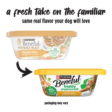 Beneful Purina Wet Dog Food Freshly Prepared Meals - Chicken Stew with Rice, Carrots, Peas, and Barley