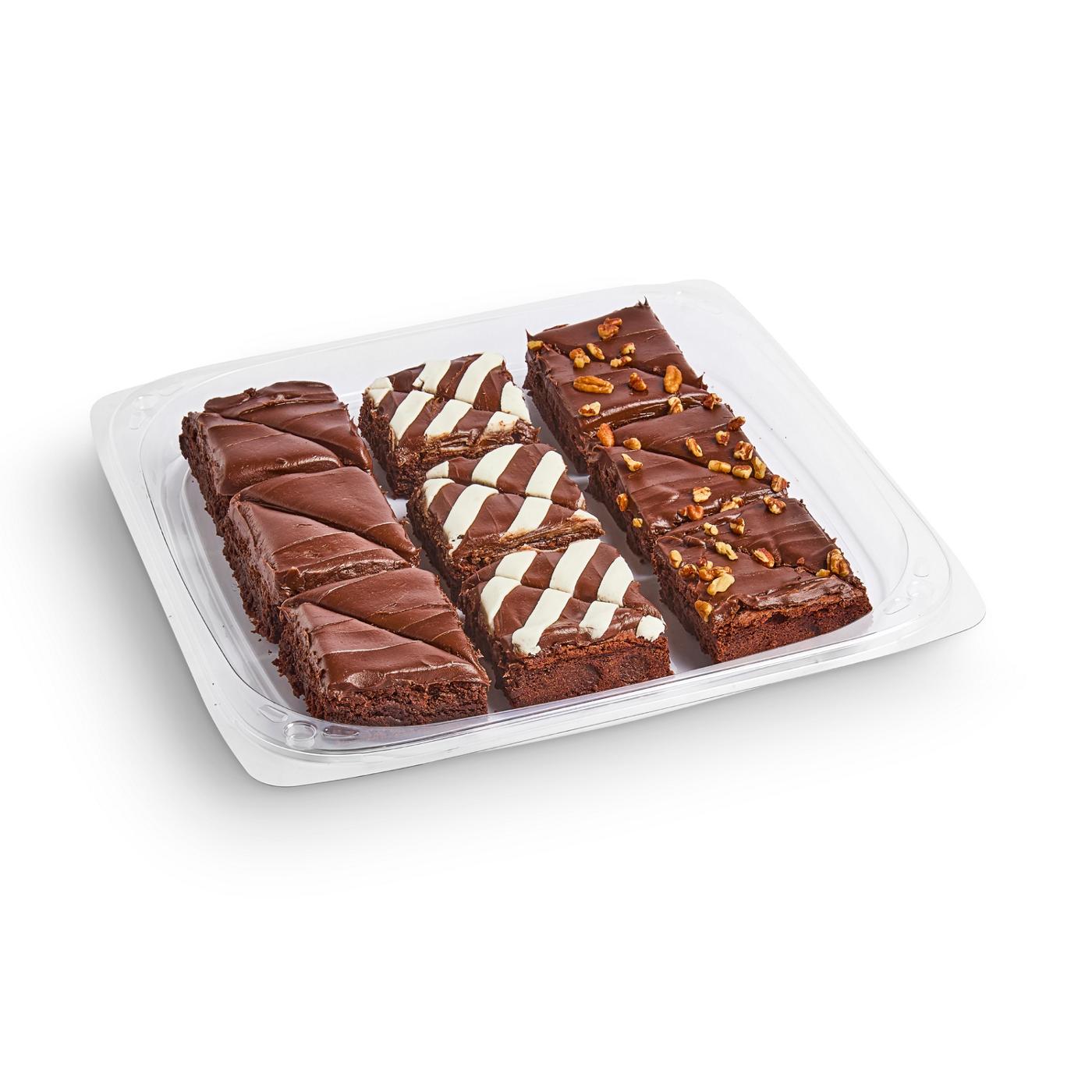 HEB Bakery Small Party Tray Gourmet Brownies Shop Standard party
