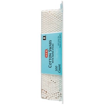 H-E-B Paper Stick Cotton Swabs, 500 ct