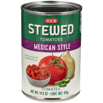 H-E-B Mexican Style Stewed Tomatoes, 14.5 oz