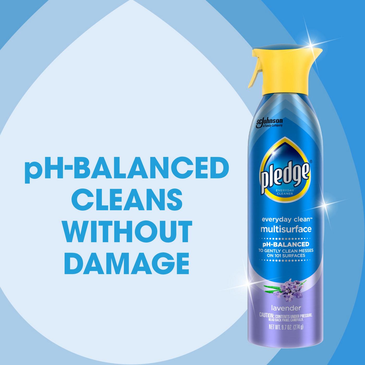 Pledge Pledge pH-Balanced Multisurface Cleaner & Dusting Spray, Lavender Scent, 9.7oz; image 9 of 11