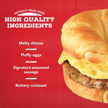 Jimmy Dean 13g Protein Sausage, Egg & Cheese Croissant Breakfast Sandwiches