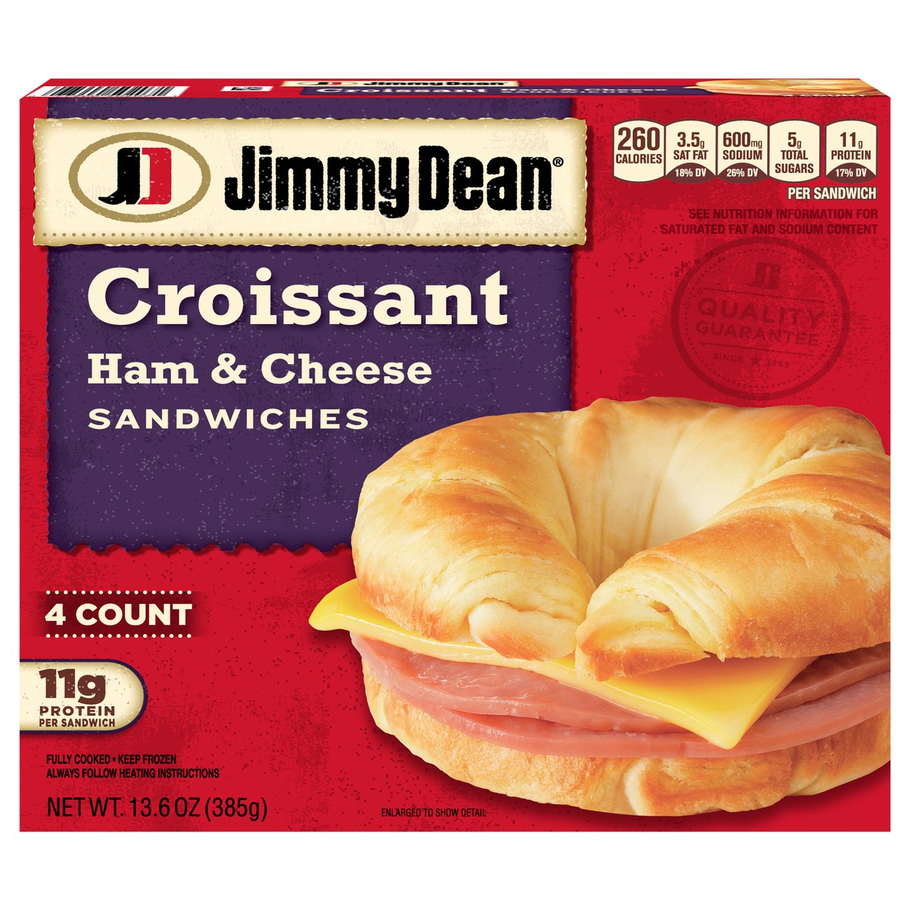 Jimmy Dean Ham and Cheese Croissant Sandwiches Shop Entrees & sides
