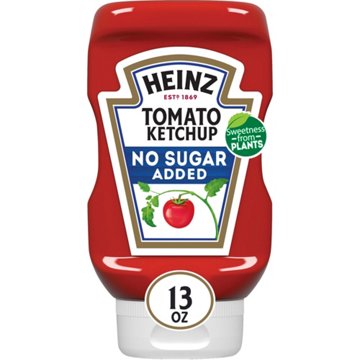 Heinz No Sugar Added Tomato Ketchup, 13 oz
