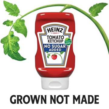 Heinz No Sugar Added Tomato Ketchup, 13 oz