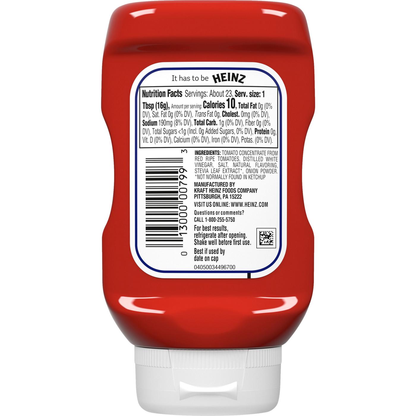 Heinz Reduced Sugar Ketchup; image 5 of 7