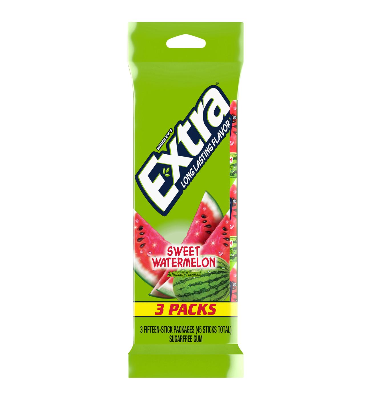 Extra Sweet Watermelon Sugar Free Chewing Gum, 15 ct; image 1 of 6