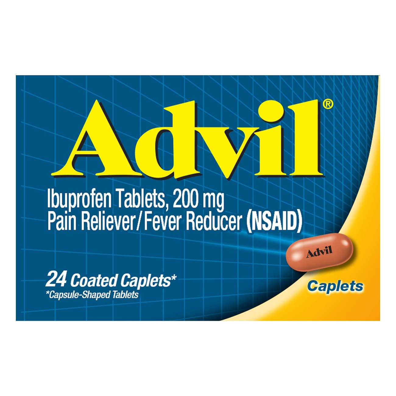 Advil Pain Reliever Ibuprofen 200Mg Coated Caplets Shop Pain