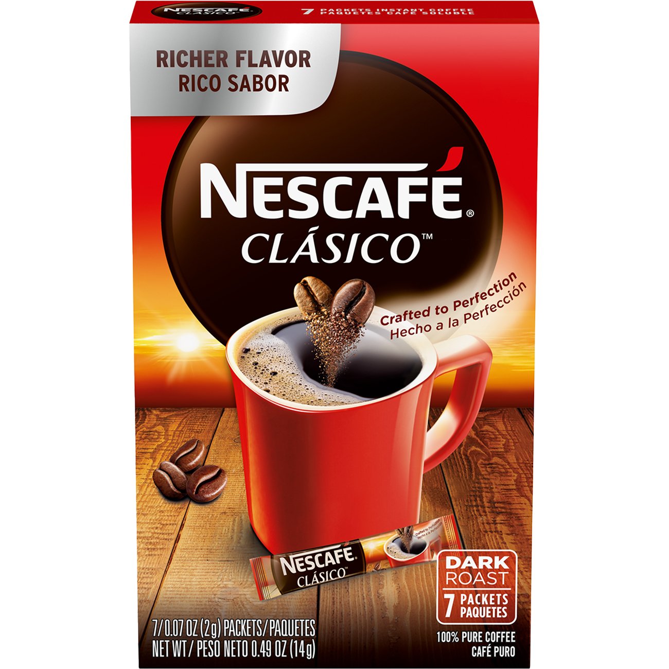 Nescafe Clasico Dark Roast Instant Coffee Packets Shop Coffee at HEB