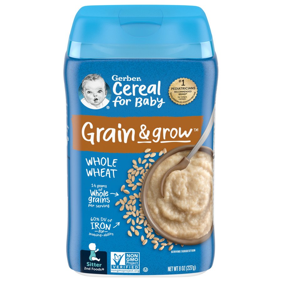 Gerber Cereal for Baby Grain & Grow - Whole Wheat - Shop Baby food at H-E-B