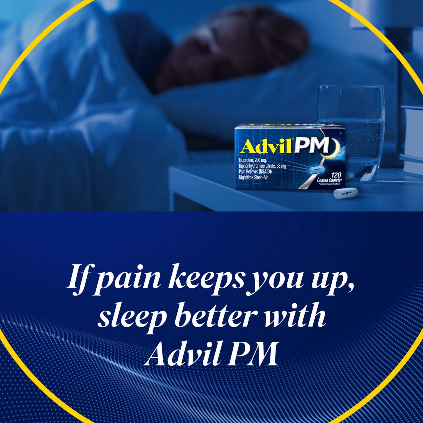 Advil PM Pain Reliever & Nighttime Sleep Aid Coated Caplets; image 2 of 8