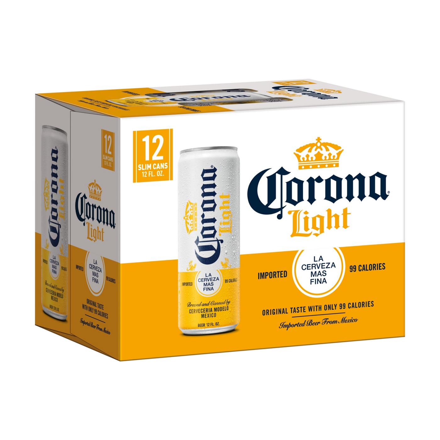 Corona Light Mexican Lager Import Light Beer 12 oz Cans, 12 pk; image 1 of 10