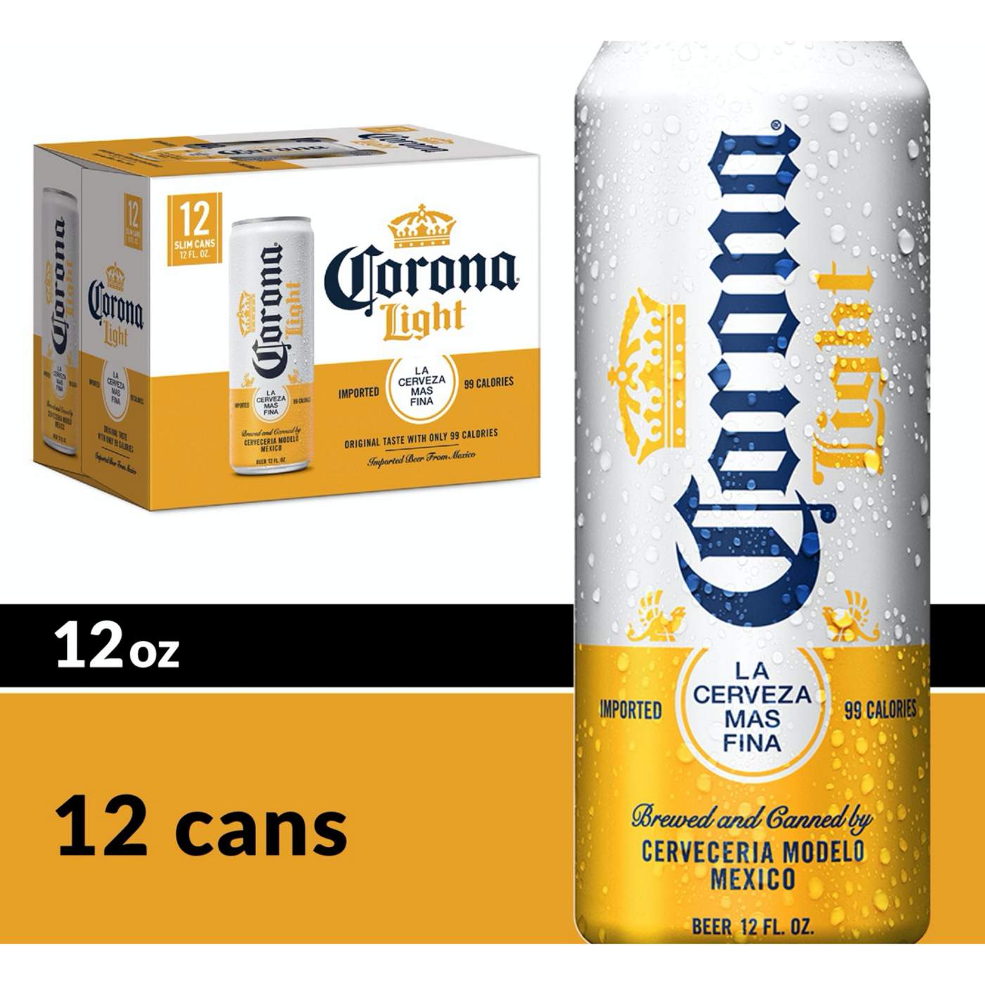 Corona Light Mexican Lager Import Light Beer 12 oz Cans, 12 pk; image 3 of 10