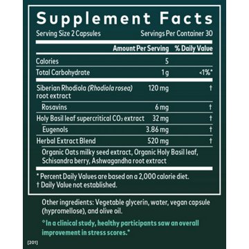 Gaia Herbs SystemSupport Adrenal Health Vegetarian Liquid Phyto-Caps