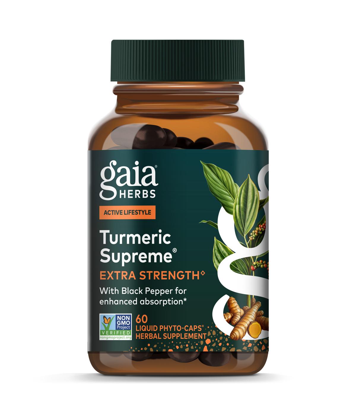 Gaia Herbs Turmeric Supreme Extra Strength Liquid Phyto-Caps; image 1 of 2