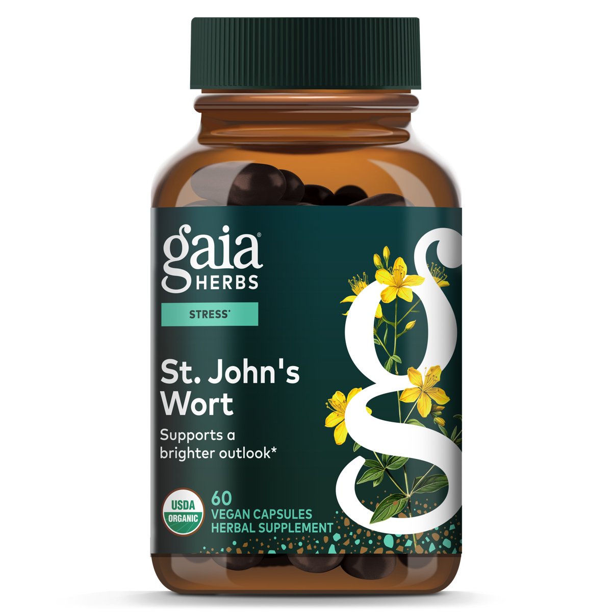 Gaia Herbs Single Herbs St.John's Wort Vegetarian Liquid Phyto-Caps, 60 ct