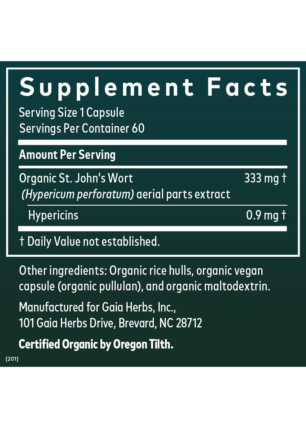 Gaia Herbs Single Herbs St.John's Wort Vegetarian Liquid Phyto-Caps; image 3 of 4