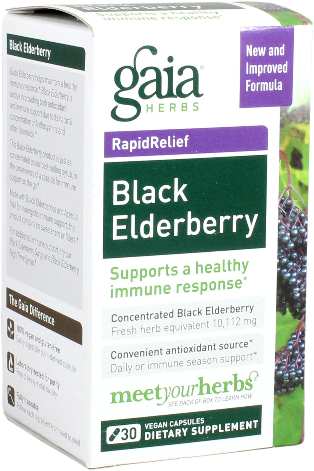Gaia Herbs Black Elderberry Liquid PhytoCaps Shop Herbs & Homeopathy