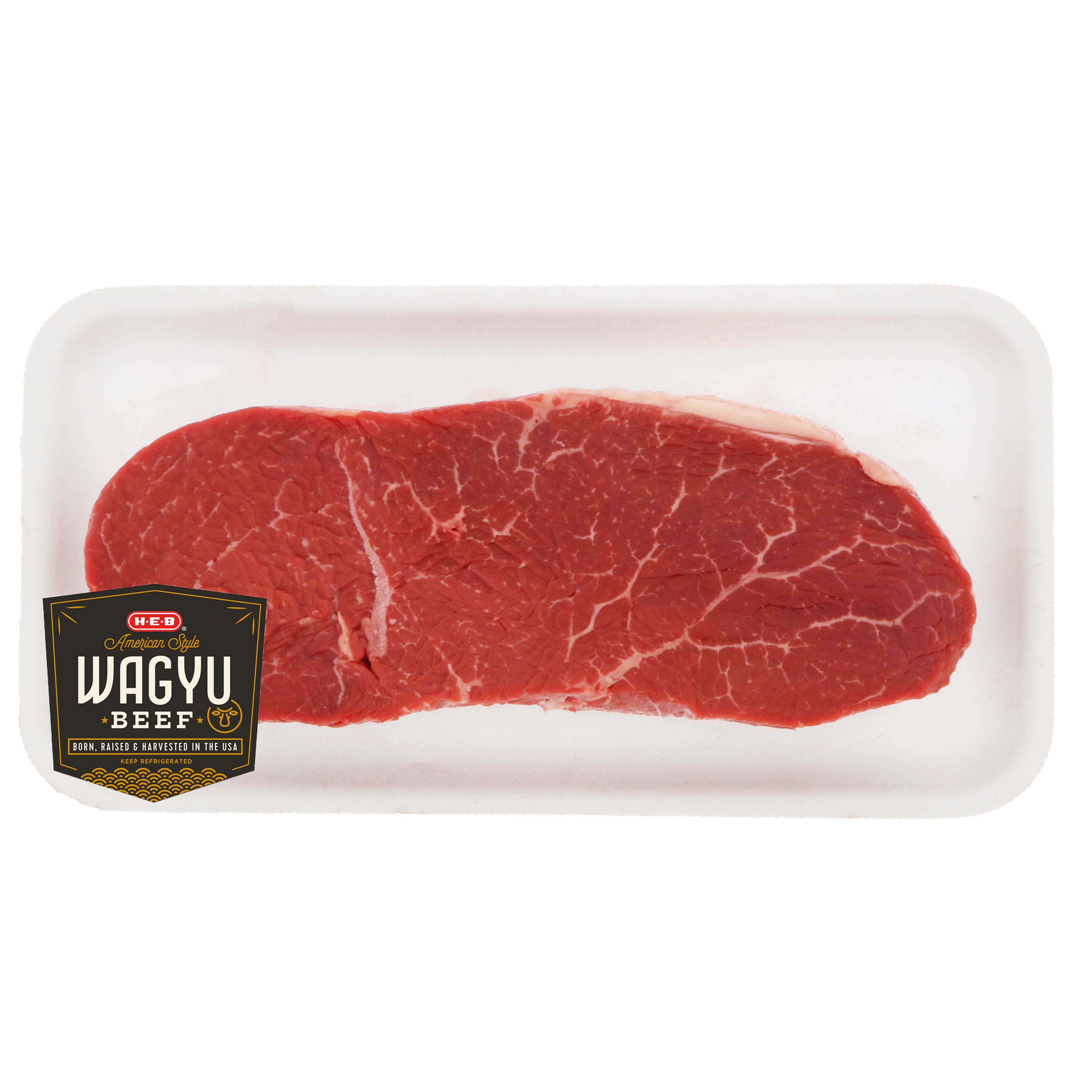 H-E-B American Style Wagyu Beef Boneless Center Cut Top Sirloin Steak ...