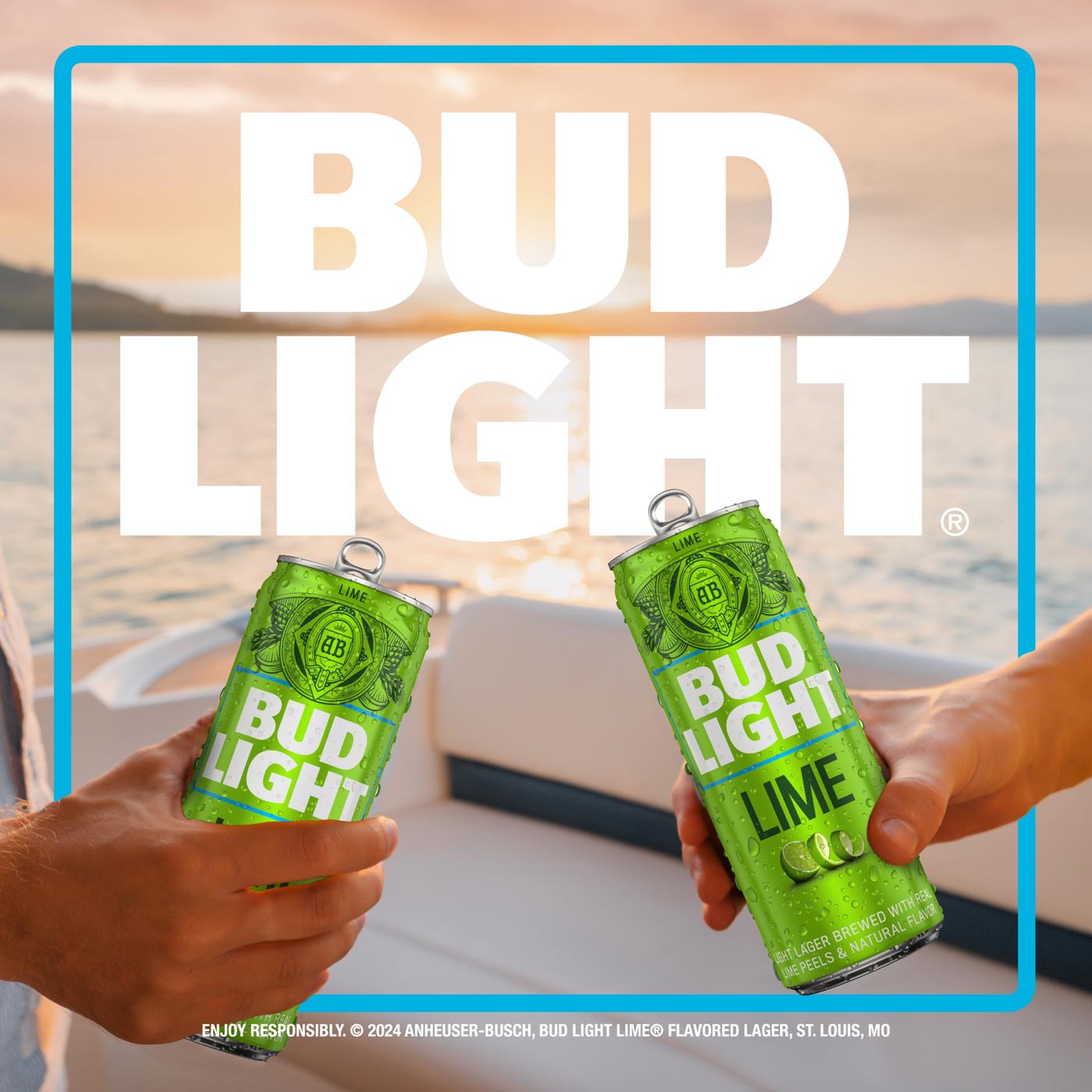 Bud Light Lime Lager Beer Cans, 12 pack; image 3 of 4