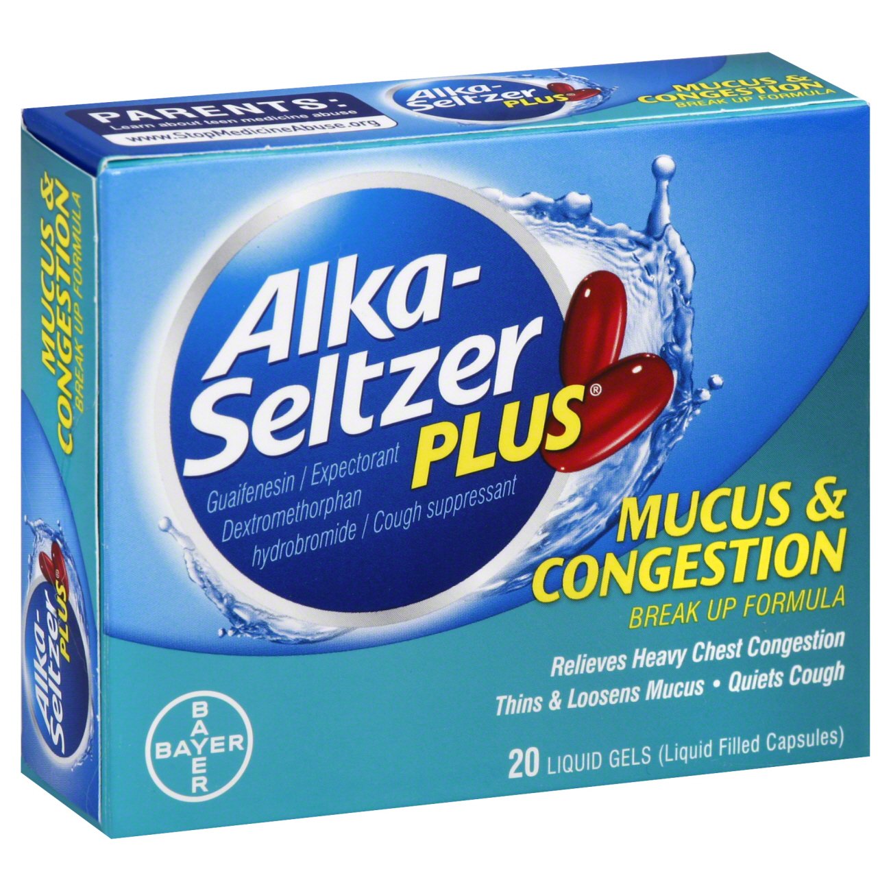 Alka Seltzer Plus Alka Seltzer Mucus & Congestion Liquid Gels - Shop ...